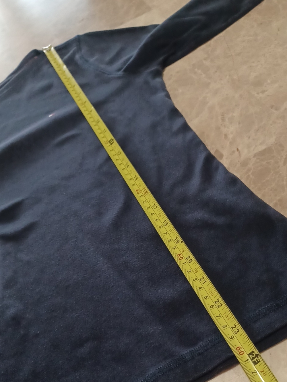Tommy Hilfiger Navy Blue 3/4 Sleeve Boat Neck Cotton Slim Fit Tee Size XL - Picture 8 of 9